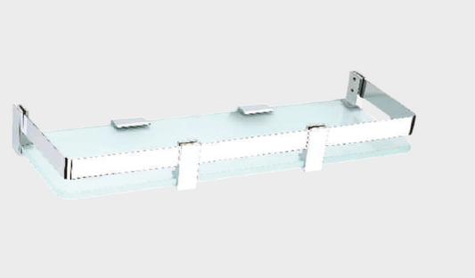 Modern Glass Wall Shelf Rectangle Floating Bathroom & Home Storage Rack-VMAC