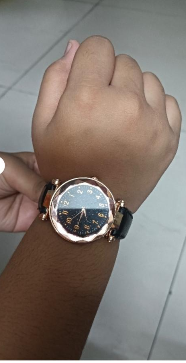 Stylish Classy Designer Black Starry Sky Numeral Dial Leather belt Wrist Watch Girls Fashion Analog Watch
