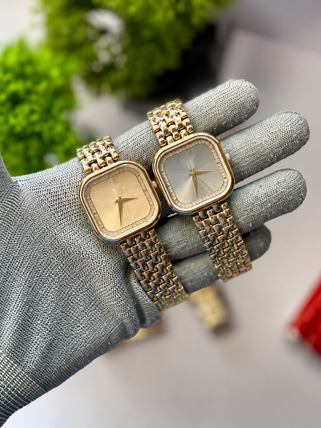 Versah Square Dial Fashion Watch Elegant Women's Stainless Steel Bracelet Watch