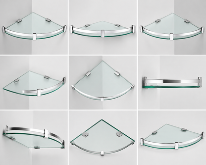 Corner Glass Wall Steel Shelf VMAC