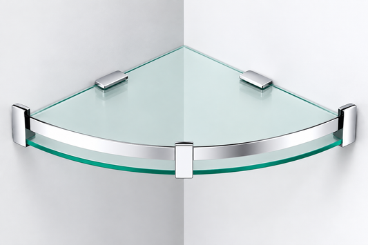 Corner Glass Wall Steel Shelf VMAC