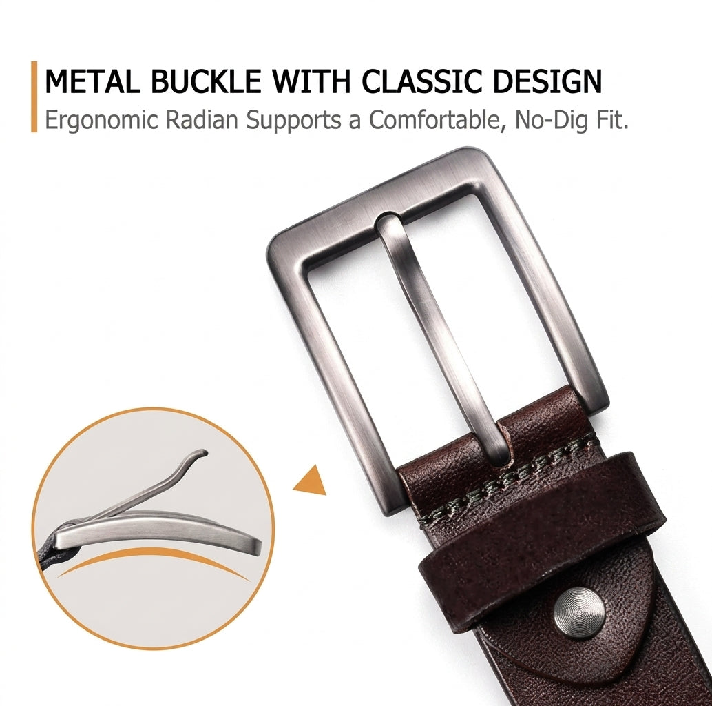 Genuine Leather Belt &amp; Wallet-(Bull Rock)