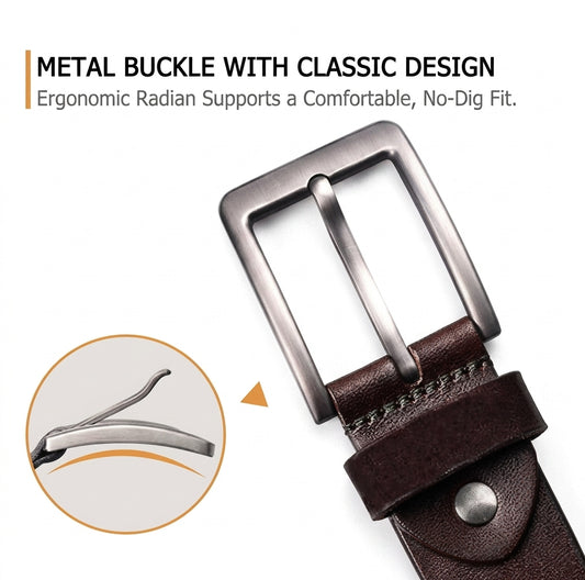 Genuine Leather Belt &amp; Wallet-(Bull Rock)