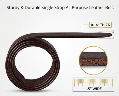 Genuine Leather Belt &amp; Wallet-(Bull Rock)