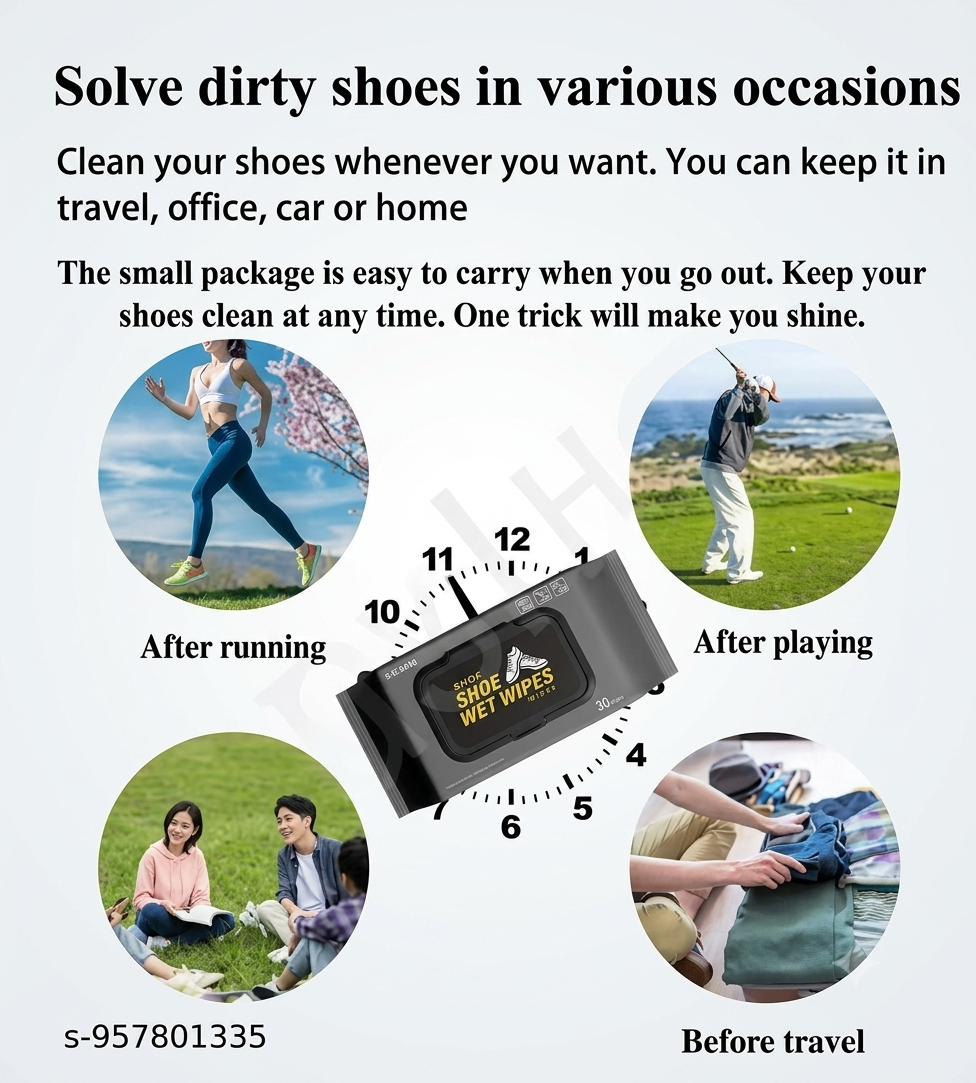 Shoe Cleaning Wipes-2 Packs of 160 - Portable Sneakers  Wipes Quickly Remove Dirt & Stains