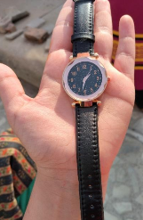 Stylish Classy Designer Black Starry Sky Numeral Dial Leather belt Wrist Watch Girls Fashion Analog Watch
