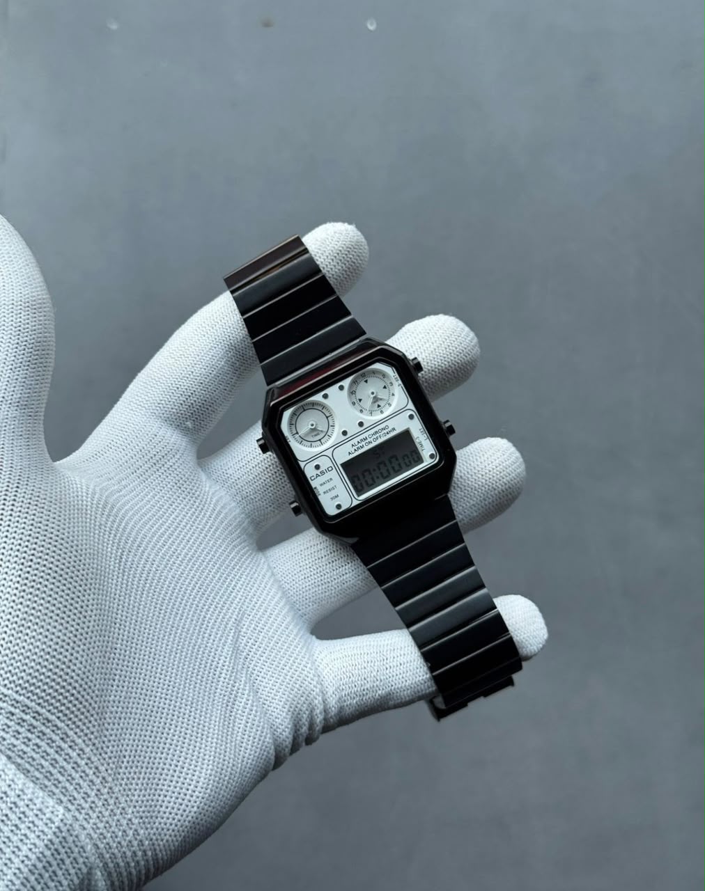 CASIEO Vintage Analog Digital Stainless Steel Watch
