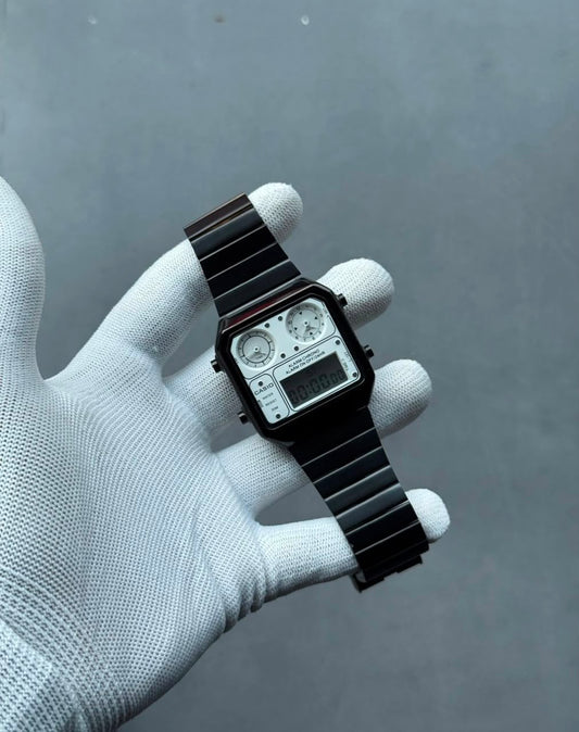 CASIEO Vintage Analog Digital Stainless Steel Watch