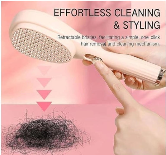 Self Cleaning Hairbrush 2 in 1 Comb
