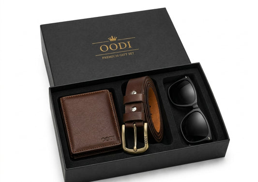 Men's belt, wallet and sun glass-(OODI)