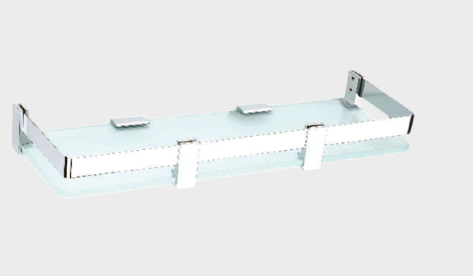 Modern Glass Wall Shelf Rectangle Floating Bathroom & Home Storage Rack-VMAC